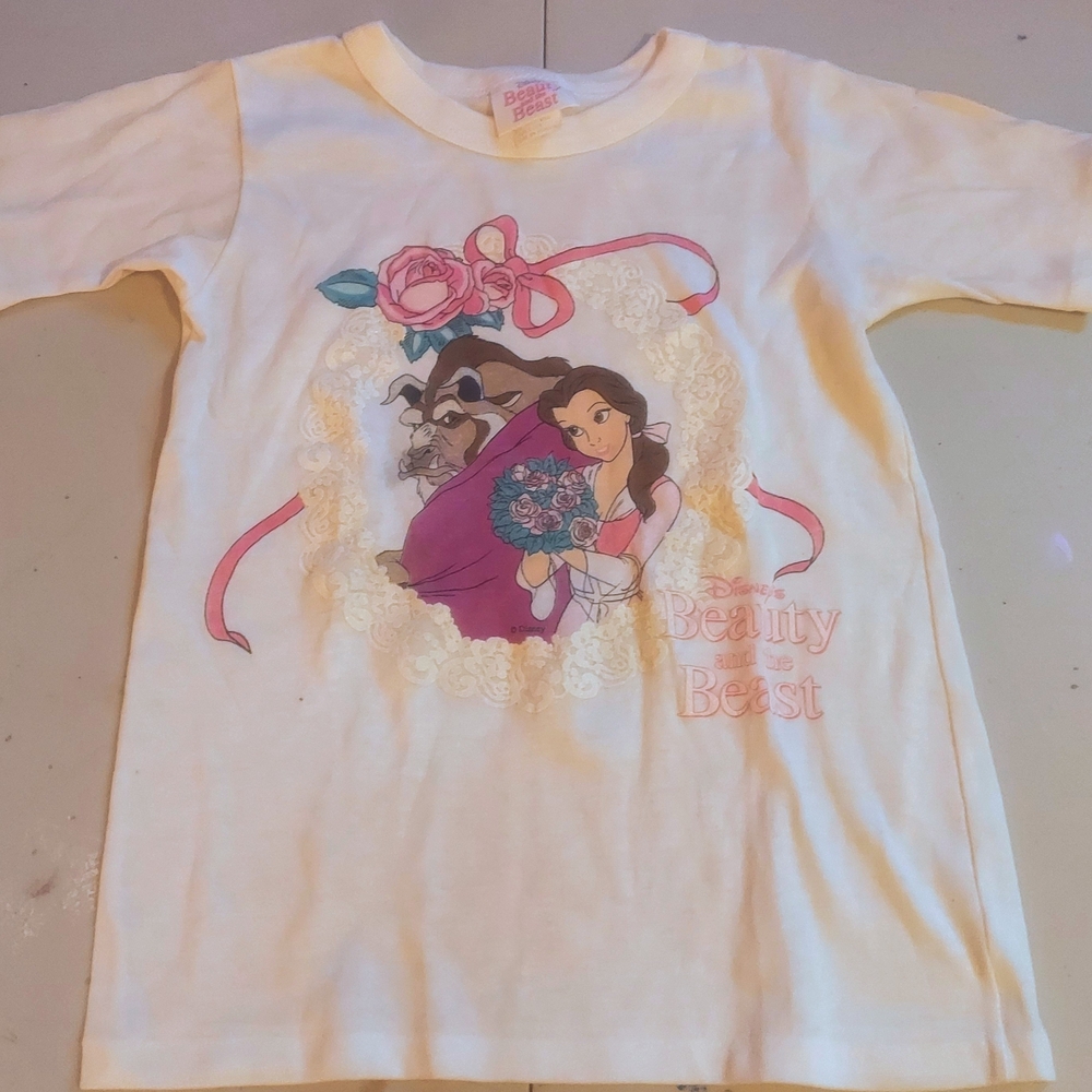 Vintage 90s Disney Beauty and the Beast Kids Tee